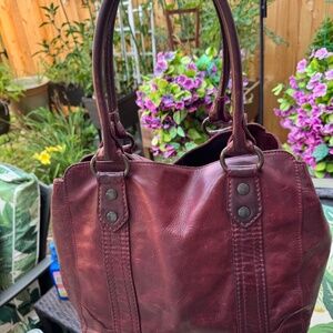 Burgundy Frye Melissa Tote Bag